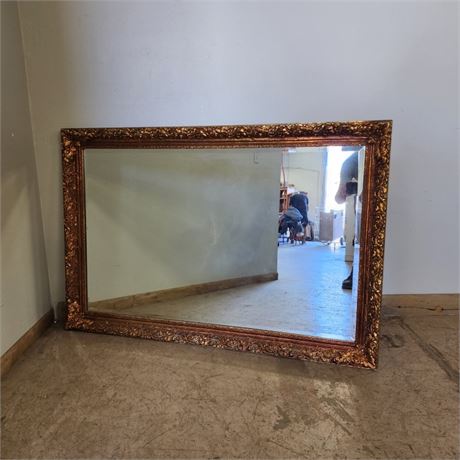 Beautiful Antique Framed Beveled Mirror - 54x36