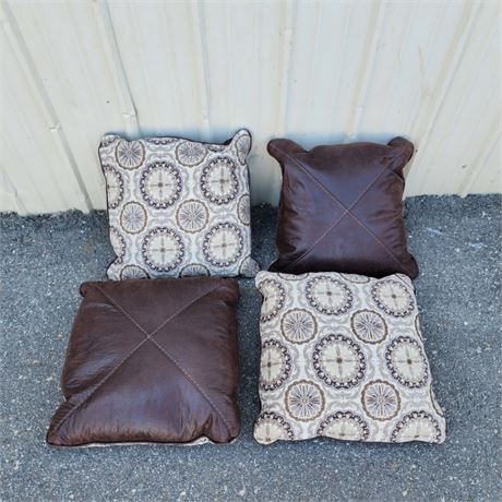 Leather Throw Pillows - 18x18