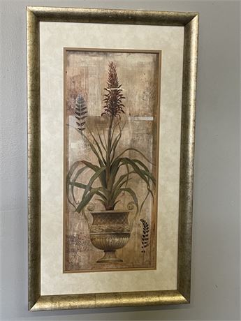 Modern Framed "Torch Lily" By John Douglas - 21x36