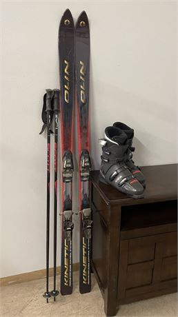 Snow Ski Set - 190cm Length - Boot Sz 336mm or US Size 12½