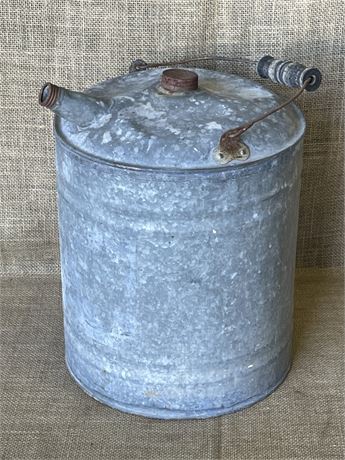 Large Vintage Fluid Can w/ Handle - 34"