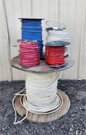 Assorted Spools of Single Strand Copper Wire