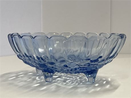 Vintage Footed Blue Flower Console Bowl...12x8