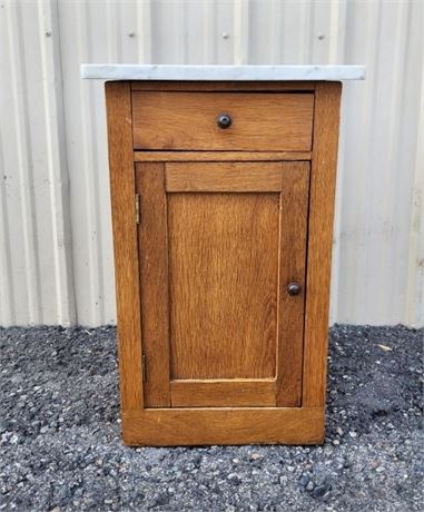 Vintage Marble Top Cabinet...16x15x25