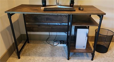 Small Wood & Metal Desk - Items on the desk NOT Included.  47x20x29