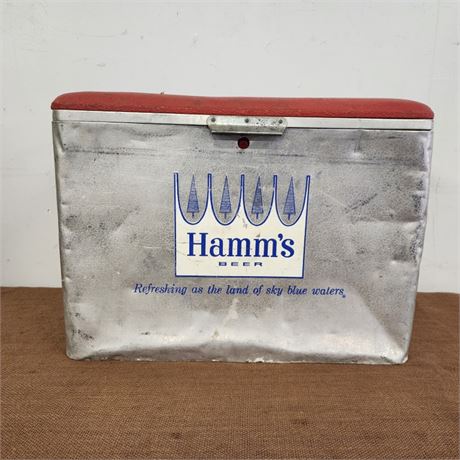 Vintage Metal Hamm's Beer Cooler
