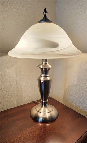 Modern Silver Tone Table Lamp - 20"⬆️