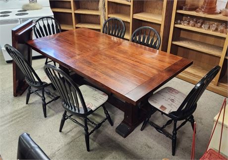 Nice Country Style Dining Room Set with Table Leave...80x40/100x40