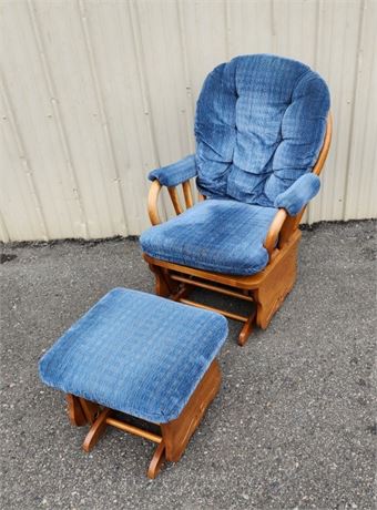 Classic Glider Rocker with Foot Stool