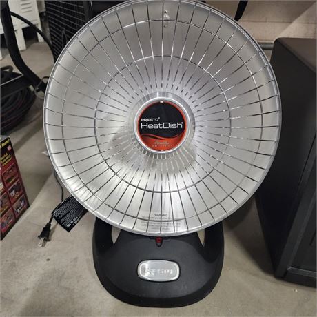 Presto Heat Dish Parabolic Electric Heater + Manual