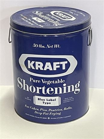 Retro Lidded Kraft 50lb. Shortening Cannister