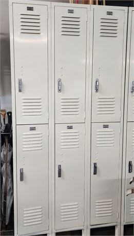 Bank of 6 Lockers - These Came out of the Old Laurel Golf Clubhouse #40-45