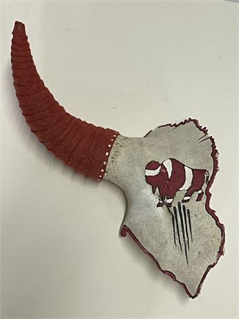 Native American Crafted Horn & Skull Wall Decor