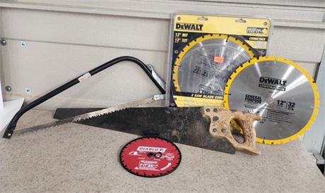 Assorted Sawblades & Saws