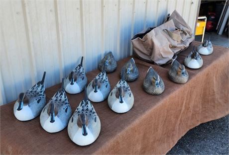 New Asst. Duck Decoys with Avery Shoulder Bag...12pc