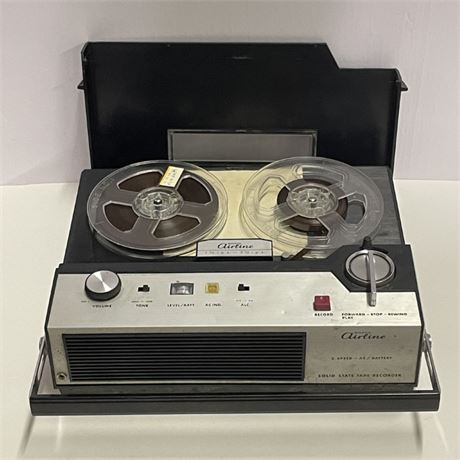Vintage Ward's Airline Reel to Reel Tape Recorder...Works