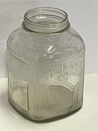 Antique Reliance Glass Coffee Jar