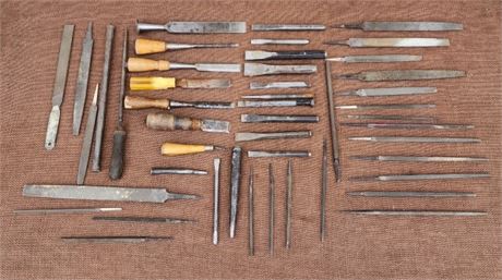 Assorted Metal Files/Punches/Chisels