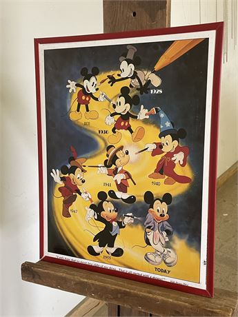 Mickey Mouse Transition 1928-1955 Poster 16x20