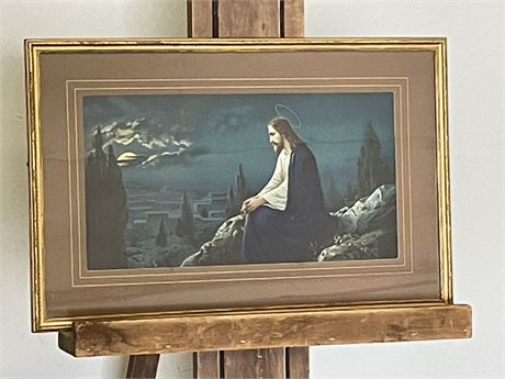 Framed Vintage Religious Print...20x13