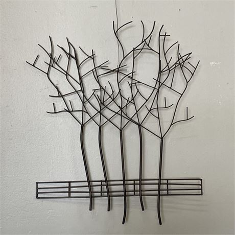 Cool Metal Treescape Wall Hanger...24x29