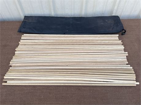 24"x3/8" Hardwood Dowels with Bag...53pc