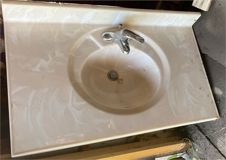 22" x 37" BATHROOM SINK AND COUNTERTOP