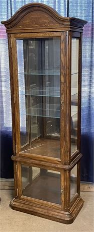 Vintage Lighted Curio/Hutch - 27x15x76