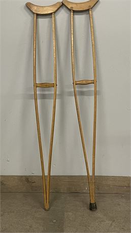 Antique Wood Crutches