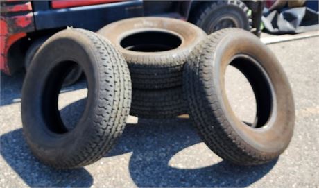 4 Matching Trailer Tires - ST225/75R15