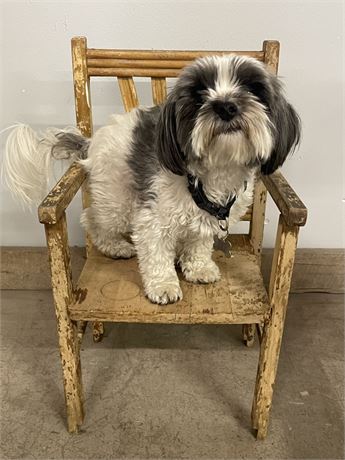 Antique Wood Doll Chair