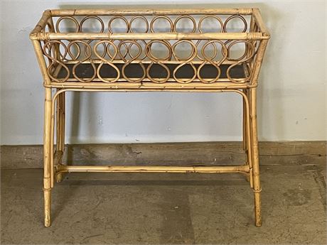 Vintage Bamboo Raised Planter - 31x12x29