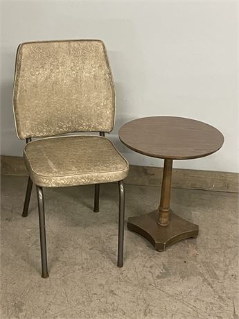 Vintage Kitchen Chair & Accent Table...18x19