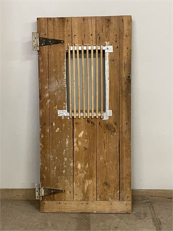 Vintage Wood Door w/ Opening - 30x63