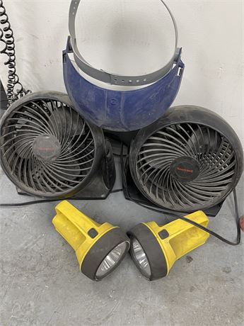 Safety, shield fans, and flashlights