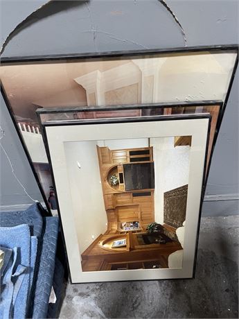 Three metal picture frames