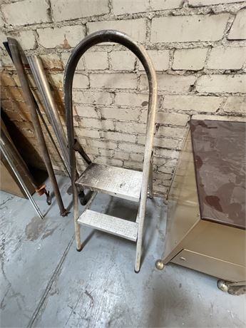 Folding two step ladder