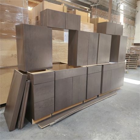 Complete Kitchen Cabinet Set-up - In Boxes on Pallet