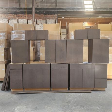 Complete Kitchen Cabinet Set-up - In Boxes on Pallet