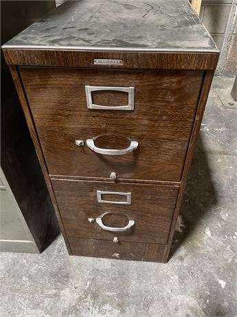 Wood grain 2 Door file cabinet