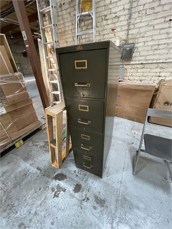 Green four-door cabinet