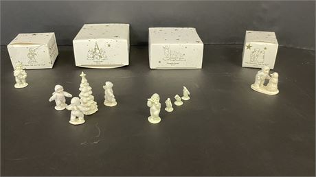 Assorted Dept 56 Snowbabies Pewter Figurine Sets