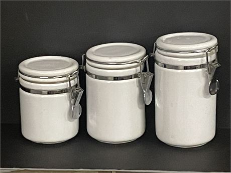 Lidded Cannister Trio