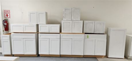 Assorted White Shaker Style Cabinets
