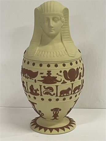 Wedgwood Jasper Terra Cotta/Primrose Canopic Vase - 10"
