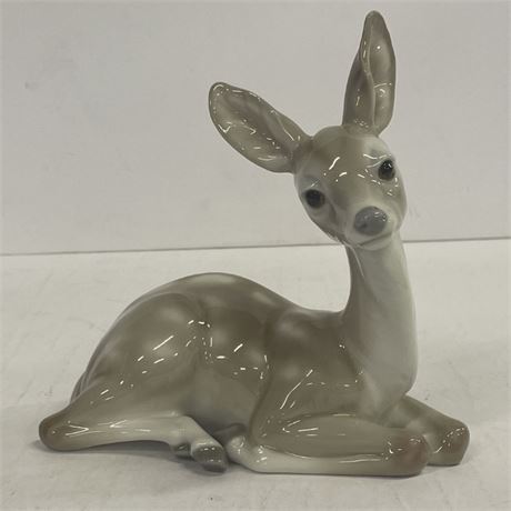 Signed & No. LLadro Fawn Statue