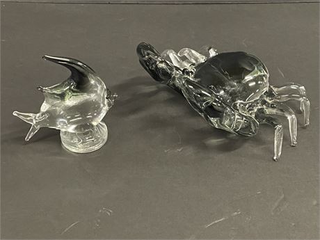 Collectible Designer Glass Murano? Crab & Tropical Fish