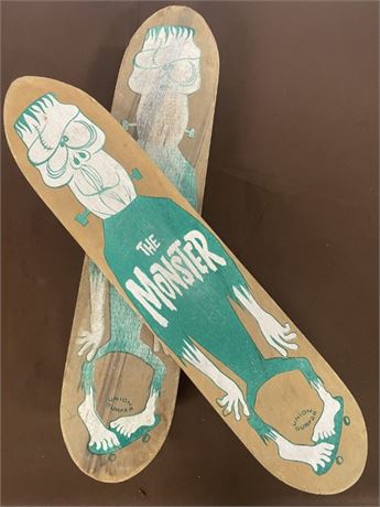 Pair O Collectible Union Surfer "THE MONSTER" Skateboard Pair