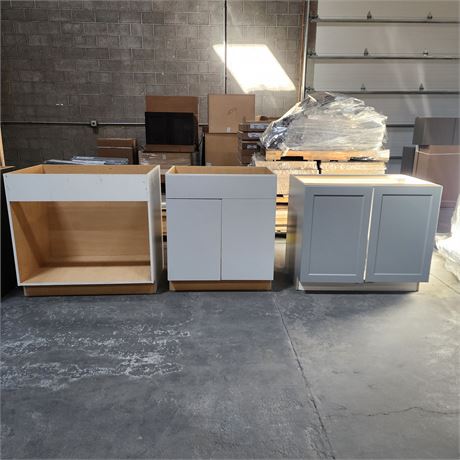 3 Misc. White Cabinets