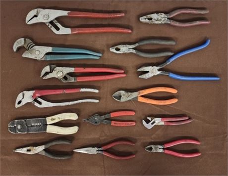 Assorted Rubber Handled Specialty Pliers
